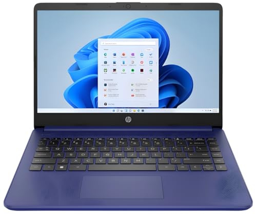 HP Stream 14s-dq0509sa 14 Laptop | HD Anti Glare Display | Intel Celeron N4120 Quad Core CPU | 4GB DDR4 RAM | 128GB PCIe NVMe M.2 SSD | Windows 11 Home | Blue