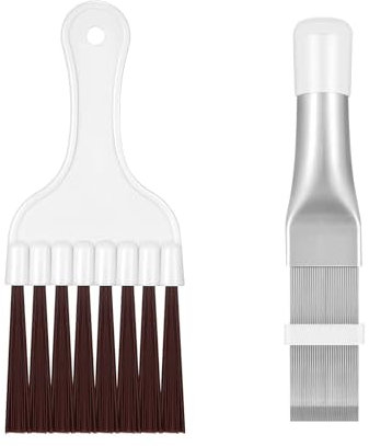 Spazzola per Pulizia del Condizionatore D'aria,2 PCS Kit Pulizia Asciugatrice Pennello per Asciugatrice Spazzole per Pulire per la Frigorifero Pulizia del Metallo Radiatore