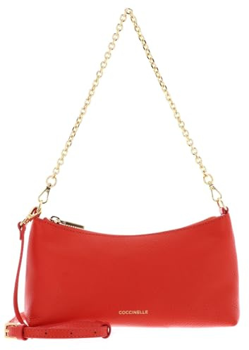 Coccinelle Leder Umhängetasche Schultertasche Aura Mini Bag Grained Leather