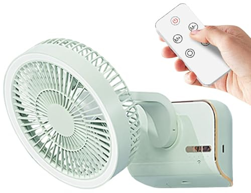 Ventilatore della stanza, ventilatore del radiatore dell'aria, ventilatore a parete con telecomando | Fornitura di clima caldo, potente flusso d'aria per camera da letto, comodino, mensola, soggiorno
