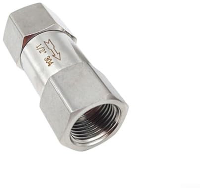 Edelstahl-Rückschlagventil, Rückschlagventil für Wasser, Öl, Dampf und andere Medien (NPT1/2)