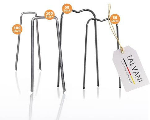 Talvani Premium Set Patenthaften Römerhaften Strohblumennadeln Set - 300 Stück - Krampen für Kränze und Floristikbedarf - 7mm x 25mm | 10mm x 30mm | 17mm x 35mm | 17mm x 50mm
