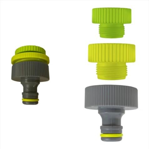 AP Supplies Female Tap Connector 1in-3/4in-1/2in BSPF, Lime Green
