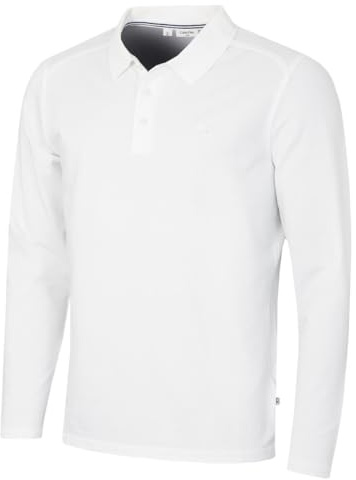 Calvin Klein Mens 2026 Long Sleeve Stretch Campus Golf Polo Shirt