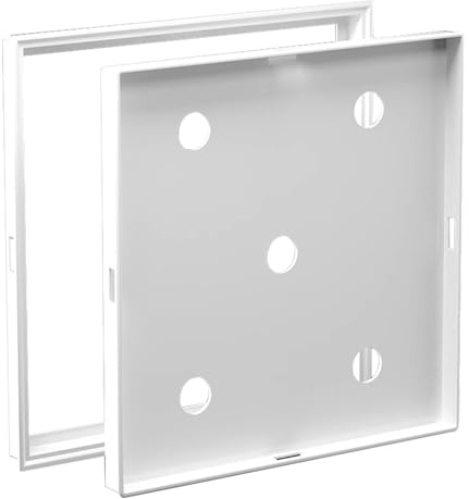 Revisionsklappe Verdeckte Eingebettete Fliesen-Revisionstür, PVC-Wartungsklappe für Decken- und Wand-Trockenbau, Unterputz-Revisionsklappe für Sanitär Verkabelung(White,20x20cm (7 7/8x7 7/8))