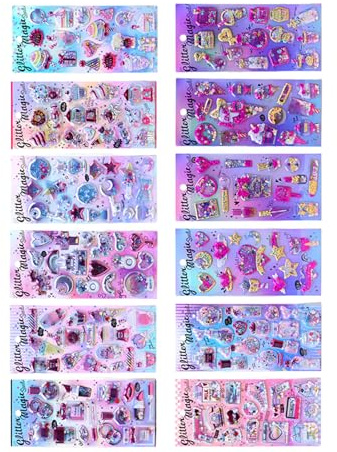 Puffier Sticker Adorabili adesivi decorativi Scrapbooking Journal Notebook Custodia per telefono riutilizzabile per album di ritagli Riutilizzabile Puffier
