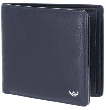 Golden Head Leder Geldbörse Capri RFID Protect Scheintasche 1134 Blau dunkelblau
