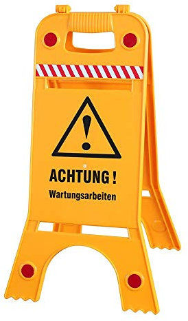 Cartel de Alarma y Mantenimiento – Warna ufste ller – Talla aprox. 28 x 64 cm – 3085374
