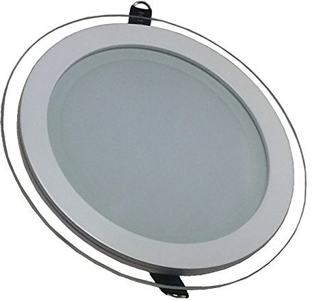 LineteckLED® - E90.001.15N Pannello LED rotondo da incasso con bordo in vetro trasparente 15W luce naturale 4000K, pannello led retroilluminato, Trasformatore Led Driver incluso