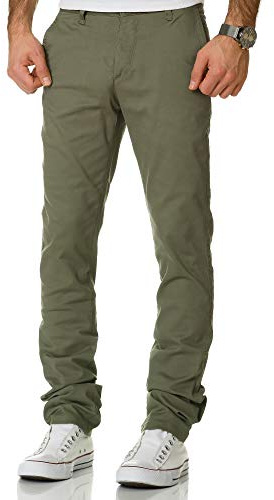 Amaci&Sons Herren Regular Slim Strech Chino Hose Fit 7009-10 Olive W33/L32