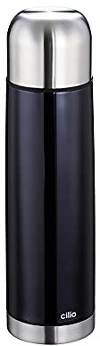 Cilio Colore Isolierflasche, Edelstahl, schwarz, One Size