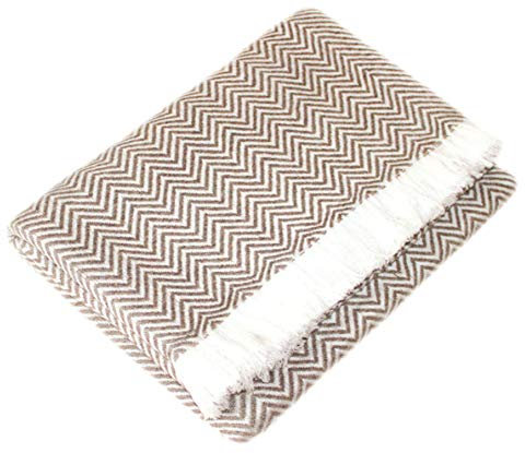 Lorenzo Cana - Kaschmirdecke, Sofadecke aus 100% Kaschmir, beige Hellbraun, handgewebte Cashmeredecke Wohndecke Umschlagtuch - 96276777