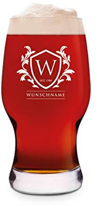 Leonardo Craft Bier Glas 0,33 L Bierglas Gravur individuell Geschenk - Wappen