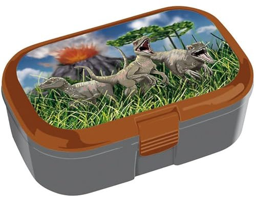 Lutz Mauder Lunchbox * VELOCIRAPTOR * für Kinder 10662 | Perfekt für Dinosaurier-Fans| Dinos Vesperdose Brotzeitbox Brotzeit Schule Grundschule Einschulung