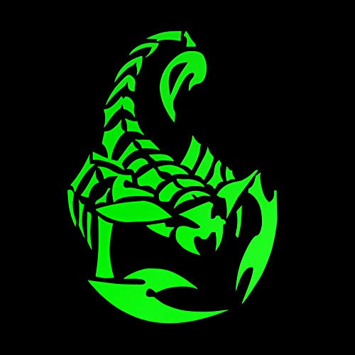 ERREINGE STICKER PRESPAZIATO VERDE FLUO 15cm - SCORPIONE - Adesivo Decal Decalcomania Vinile Murale Laptop Auto Moto Casco Camper