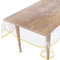 Tischdecke Transparent abwaschbar Durchsichtig Folie mit Saum in Gelb 260x140cm 0,5mm