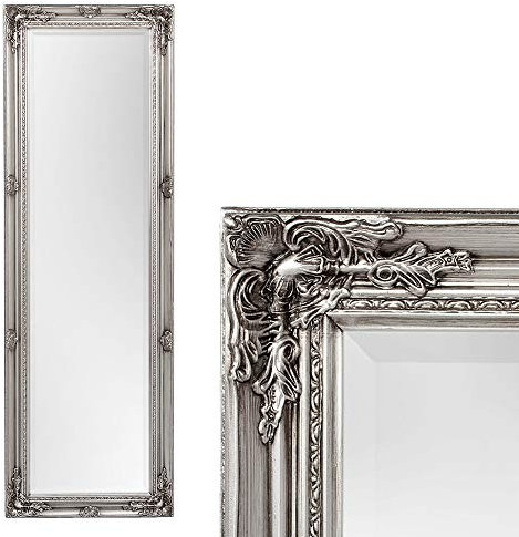 LEBENSwohnART Spiegel House barock Antik-Silber ca.150x50cm Wandspiegel Flurspiegel Badspiegel