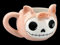 Witzige Furrybones Keramik-Tasse - Bacon | Fantasy-Kaffee-Tasse, lustige Sammel-Tasse, skurriler Deko-Artikel, inkl. Geschenk-Box, B 14,5 cm