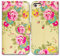 BCOV iPhone SE 2022 Case - Pink Flower Yellow Leather Flip Phone Case Wallet Cover with Card Slot Holder Kickstand for 4.7 iPhone SE 2020/8/7