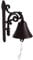 YARNOW 1 Set Cast Iron Wall Hanging Bell Christmas Jingle Bells Welcome Ship Bell Hand Shaking Doorbell Wall Mounted Dinner Bell Metal Wall Art Decoration for Indoor Outdoor Garden Home