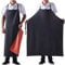 RUIBOLU Wasserdichte Arbeitsschürze aus Gummi, Vinyl, schwarz, 109,2 cm, verstellbares Lätzchen für Geschirrspülschürzen., Schwarz 1, Large