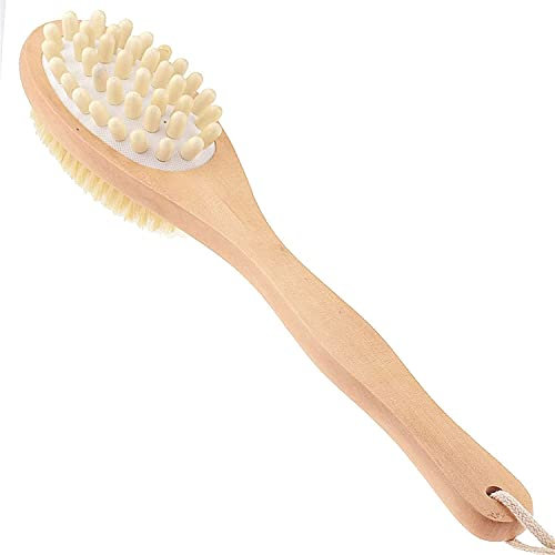 XIXIDIAN Body Pinsel Sided Natürliche Borsten Körperbürste Wäscher Lange Griff Holz Spa Duschbürste Bad Massagebürsten