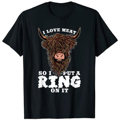 Lustiger BBQ Smoke Ring I Put A Ring On It Rinder Räucherfleisch T-Shirt