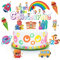 12 Stück Tortendeko Einschulung Schulkind Schulanfang Cupcake Topper Dekorationen ABC 123 Schultüte Buntstifte Cupcake Topper 2024 Junge Mädchen Geschenk (Schulsaison)