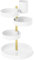 Umbra Pirouette Kosmetik Organizer mit drehbaren Fächern, acryl, Weiss/Messing, Einheitsgröße