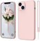 ElestBela iPhone 13 Hülle Silikon Case, Hanyhülle iPhone 13 Ultra Dünn Slim mit Microfiber, Kratzfeste Rundumschutz Case Schutzhülle Hülle für iPhone 13 6.1'' Rosa