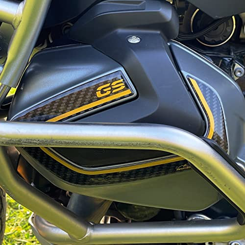 Resin Bike Aufkleber Kompatibel mit BMW R 1250 GS - GS Adventure 2019 2022. Motorrad Motor Schutz vor Stößen und Kratzern. Harz 3D Aufkleber - HP - Rallye - Triple Black - 40Th - Trophy