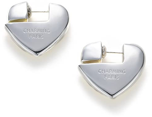 C.Paravano Herz Ohrringe Creolen Silber 925 | Creolen Herz Sterling Silber für Damen | Ohrringe Klein Hypoallergen Schmuck Geschenke für Frauen