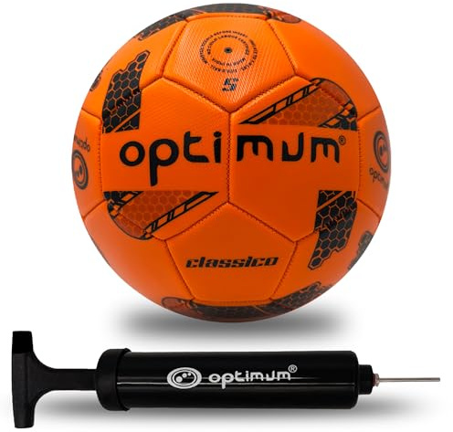 Optimum Classico Football for Indoor/Outdoor Training & Matches | Elite match ball available in sizes 3-5. Crafted for a sharp touch & consistent strike on all surfaces.