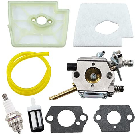 MCHNIC Carburador con filtro de aire bujía para desbrozadora Stihl FS160 FS180 FS220 FS280 FS290, FS 160 180 220 280 290 4119 120 0604, Zama C15-51 / C1S-S3D, Walbro WT-223