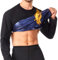Sauna Sweat Suit Weight Loss Shapewear Boxing Top Shirt Waist Vest Trainer Workout Shaper Sweatsuit Long Sleeves Men, Schwarz, X-Large