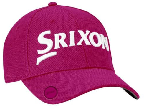 Srixon Ball Marker Cap Golf Cap 2023 (Rapsberry Pink/White), Himbeerrosa, Weiß