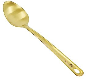 HOOZ 1x Servierlöffel aus Hochwertigem Edelstahl, Spülmaschinenfestes Küchen Zubehör, Servierlöffel ist Perfekt zum Servieren von Speisen und Beilagen (36,5 x 7 cm) (Gold)