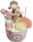 Windeltorte mit Name - Kuschtiere mini - Geschenk, Babyparty, Geburt, Taufe, Babygeschenk (Rosa Weiss)