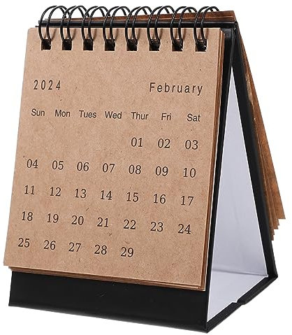 STOBOK 2024 Stehkalender Mini Countdown Kalender Jahr Des Drachenkalenders Zeltkalender 2023 Kalender Für Den Schreibtisch Mini Tischkalender Notizblock Papier Tasche Büro Wochenkalender