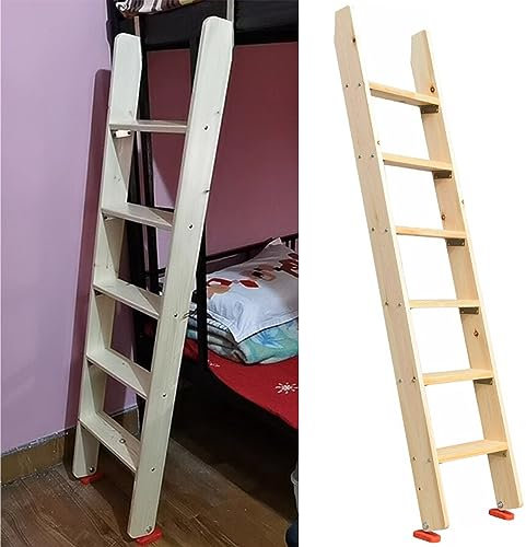 200 175 150 125 100 Cm Extra Alto Escalera De Literas Para Niños Anciano Deshabilitado Escalera De Cama Alta Con Peldaños De 10cm De Ancho & Gancho & Almohadillas Antideslizantes Para Los Pies ( Size