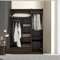 [en.casa] Wardrobe Finning 3-door 176 x 120 x 52 cm Wardrobe Cabinet with 2 Clothes Rails, 7 Compartments and 1 Drawer Walnut, dark