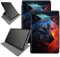 Custodia Fantasy Art Wolf per i nuovi Kindle Fire HD 8 e Fire HD 8 Plus Tablet (12a/10a generazione, versione 2022/2020), supporto pieghevole girevole a 360 gradi, custodia in pelle PU con auto sleep