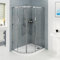 NRG 1200 x 900mm Chrome Framed Offset Quadrant Shower Enclosure Sliding Door 6mm Easy Clean Glass