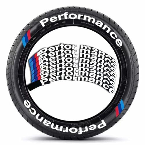 Dequate reifenaufkleber Auto - 8X Reifensticker, wasserdicht Reifenaufkleber Set, reifenbeschriftung Aufkleber Universal für Automative Motorrad