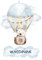GRAZDesign Wandtattoo Heißluftballon Kinderzimmer, Babyzimmer, mit Namen personalisiert, Deko für Jungen und Mädchen - 43x30cm