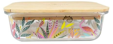 Portico Designs Ltd SAM2168 Fiambrera, vidrio, madera, 640 ml, multicolor