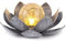 Solarlampen für Außen Garten Lotus, Dekorative Solar Lotusblüte aus Metall mit Crack Glas Kugel, LED Solar Lotus Laterne Lotusblüte Solarlampe, Licht Solar Gartenleuchten für Außen Wasserdichtl