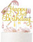 7Pcs Champagne Happy Birthday Cake Toppers Cheers to 21 30 40 50 60 Years Theme Birthday Party Decoration Supplies Gold Pink Glitter Beers Wine Glass Cake Decor Celebrating for Men Women