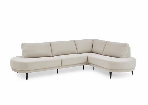 ATLANTIC home collection Ecksofa Ronny, BxTxH: 279 cm x 113 cm x 82 cm, Ecke wahlweise re/li montierbar