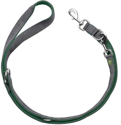 HUNTER Verstellbare Führleine Maldon Farbe dunkelgrün/grau, Größe 15/200